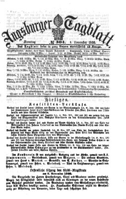 Augsburger Tagblatt Sonntag 4. November 1860