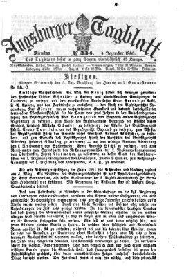 Augsburger Tagblatt Dienstag 4. Dezember 1860