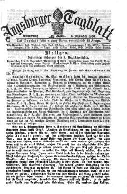 Augsburger Tagblatt Donnerstag 6. Dezember 1860