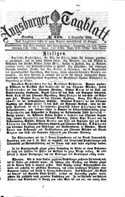 Augsburger Tagblatt Samstag 8. Dezember 1860