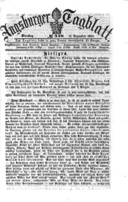 Augsburger Tagblatt Dienstag 18. Dezember 1860