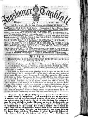 Augsburger Tagblatt Dienstag 8. Januar 1861