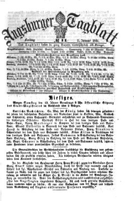 Augsburger Tagblatt Freitag 11. Januar 1861