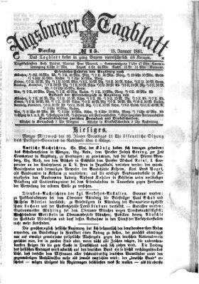 Augsburger Tagblatt Dienstag 15. Januar 1861