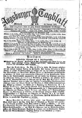 Augsburger Tagblatt Mittwoch 16. Januar 1861