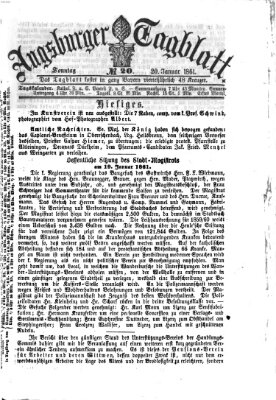 Augsburger Tagblatt Sonntag 20. Januar 1861