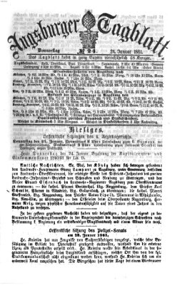 Augsburger Tagblatt Donnerstag 24. Januar 1861