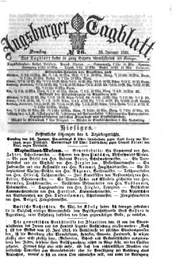 Augsburger Tagblatt Samstag 26. Januar 1861