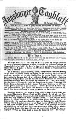 Augsburger Tagblatt Dienstag 29. Januar 1861