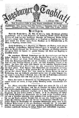 Augsburger Tagblatt Freitag 1. Februar 1861