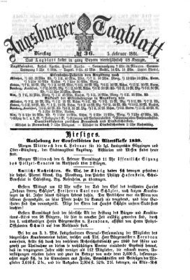 Augsburger Tagblatt Dienstag 5. Februar 1861