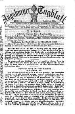 Augsburger Tagblatt Mittwoch 6. Februar 1861