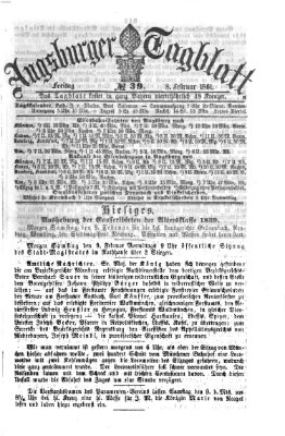 Augsburger Tagblatt Freitag 8. Februar 1861