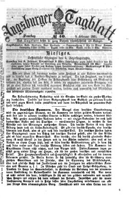 Augsburger Tagblatt Samstag 9. Februar 1861