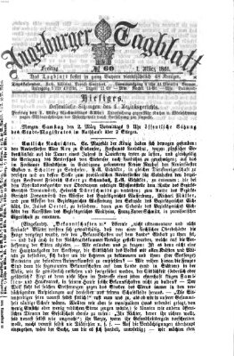 Augsburger Tagblatt Freitag 1. März 1861