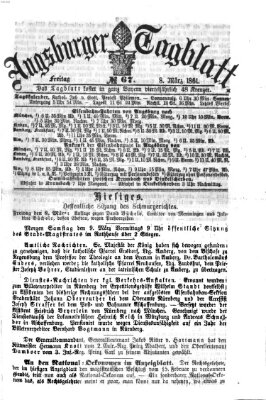 Augsburger Tagblatt Freitag 8. März 1861