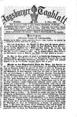 Augsburger Tagblatt Samstag 9. März 1861