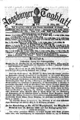 Augsburger Tagblatt Dienstag 12. März 1861