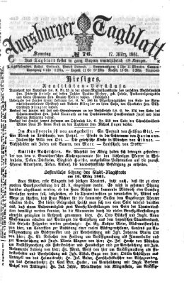 Augsburger Tagblatt Sonntag 17. März 1861