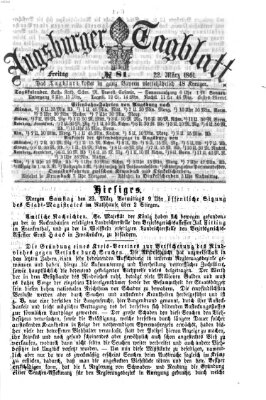 Augsburger Tagblatt Freitag 22. März 1861