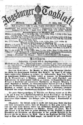 Augsburger Tagblatt Mittwoch 27. März 1861