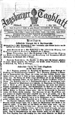 Augsburger Tagblatt Mittwoch 1. Mai 1861