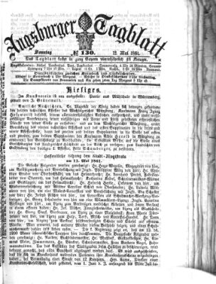 Augsburger Tagblatt Sonntag 12. Mai 1861