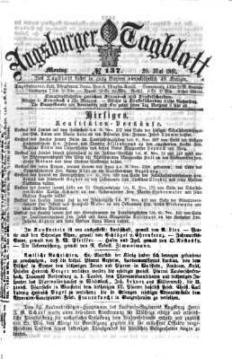 Augsburger Tagblatt Montag 20. Mai 1861