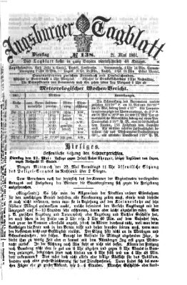 Augsburger Tagblatt Dienstag 21. Mai 1861