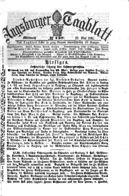 Augsburger Tagblatt Mittwoch 22. Mai 1861