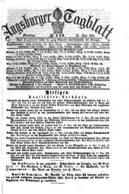 Augsburger Tagblatt Sonntag 26. Mai 1861