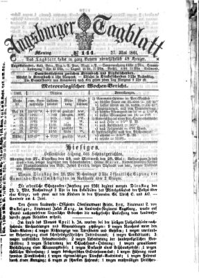 Augsburger Tagblatt Montag 27. Mai 1861