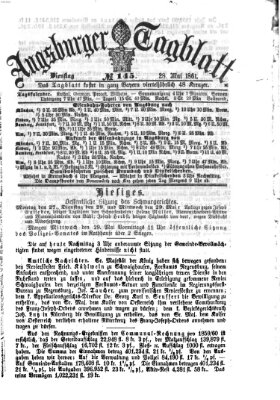 Augsburger Tagblatt Dienstag 28. Mai 1861