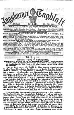 Augsburger Tagblatt Mittwoch 29. Mai 1861