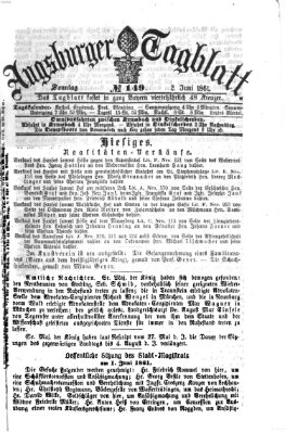 Augsburger Tagblatt Sonntag 2. Juni 1861