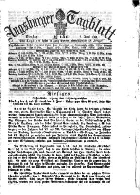 Augsburger Tagblatt Dienstag 4. Juni 1861