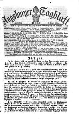 Augsburger Tagblatt Sonntag 9. Juni 1861