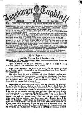 Augsburger Tagblatt Mittwoch 12. Juni 1861