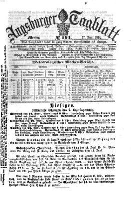 Augsburger Tagblatt Montag 17. Juni 1861