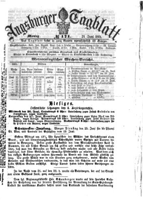 Augsburger Tagblatt Montag 24. Juni 1861