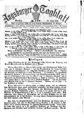 Augsburger Tagblatt Dienstag 25. Juni 1861