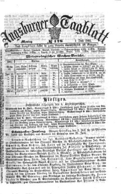 Augsburger Tagblatt Montag 1. Juli 1861