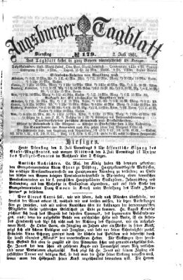 Augsburger Tagblatt Dienstag 2. Juli 1861