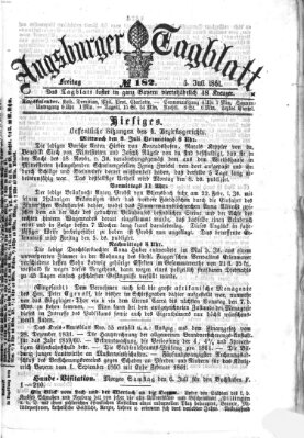 Augsburger Tagblatt Freitag 5. Juli 1861