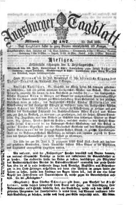 Augsburger Tagblatt Mittwoch 10. Juli 1861