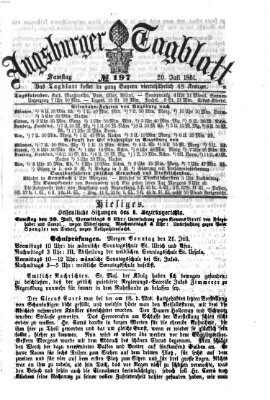 Augsburger Tagblatt Samstag 20. Juli 1861