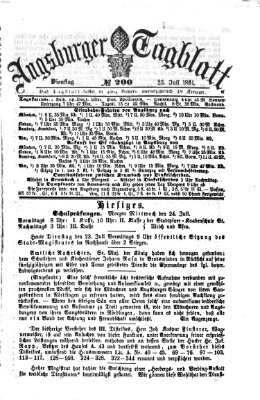 Augsburger Tagblatt Dienstag 23. Juli 1861