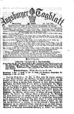 Augsburger Tagblatt Donnerstag 25. Juli 1861