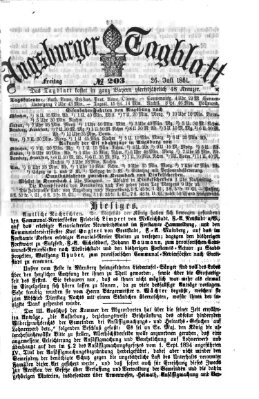 Augsburger Tagblatt Freitag 26. Juli 1861