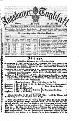 Augsburger Tagblatt Montag 29. Juli 1861